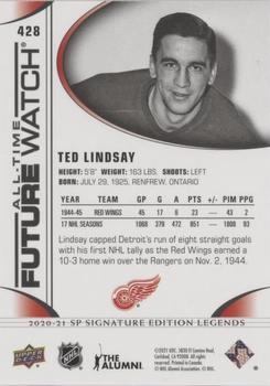 2020-21 SP Signature Edition Legends - Black #428 Ted Lindsay Back