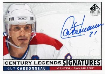 2020-21 SP Signature Edition Legends - Century Legends Signatures #CL-CA Guy Carbonneau Front