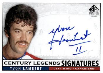 2020-21 SP Signature Edition Legends - Century Legends Signatures #CL-YL Yvon Lambert Front