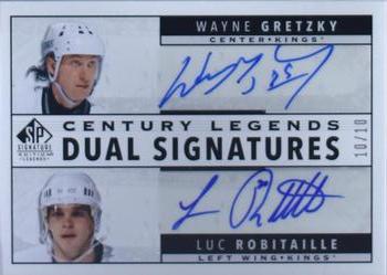 2020-21 SP Signature Edition Legends - Century Legends Signatures Dual #CL2-RG Wayne Gretzky / Luc Robitaille Front