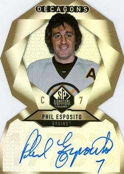 2020-21 SP Signature Edition Legends - Decagons Gold Autographs #DC-23 Phil Esposito Front
