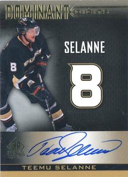 2020-21 SP Signature Edition Legends - Dominant Digits Gold Foil Autographs #DD-4 Teemu Selanne Front