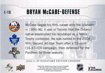 2020-21 SP Signature Edition Legends - Evolve #E-15 Bryan McCabe Back