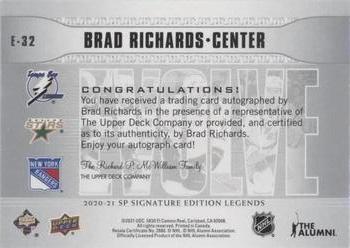 2020-21 SP Signature Edition Legends - Evolve Silver Spectrum Foil Autographs #E-32 Brad Richards Back