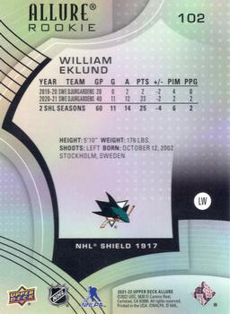 2021-22 Upper Deck Allure - 1917 Shield #102 William Eklund Back