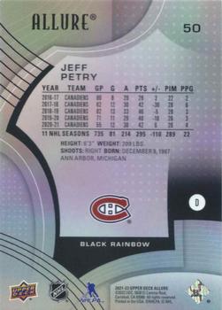 2021-22 Upper Deck Allure - Black Rainbow #50 Jeff Petry Back
