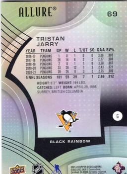 2021-22 Upper Deck Allure - Black Rainbow #69 Tristan Jarry Back