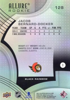 2021-22 Upper Deck Allure - Black Rainbow #128 Jacob Bernard-Docker Back