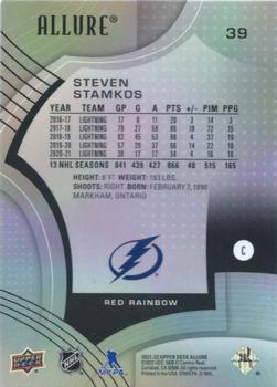 2021-22 Upper Deck Allure - Red Rainbow #39 Steven Stamkos Back