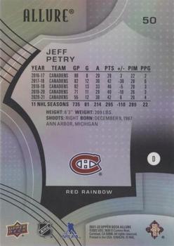 2021-22 Upper Deck Allure - Red Rainbow #50 Jeff Petry Back