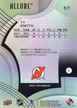 2021-22 Upper Deck Allure - Red Rainbow #57 Ty Smith Back