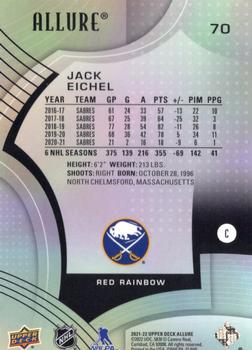 2021-22 Upper Deck Allure - Red Rainbow #70 Jack Eichel Back