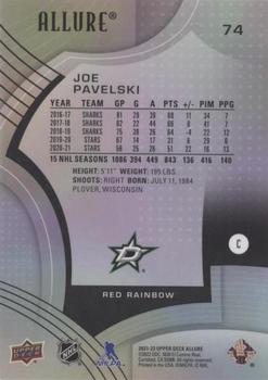 2021-22 Upper Deck Allure - Red Rainbow #74 Joe Pavelski Back