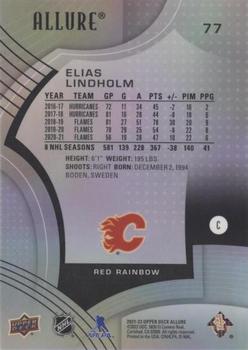 2021-22 Upper Deck Allure - Red Rainbow #77 Elias Lindholm Back