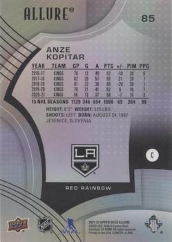 2021-22 Upper Deck Allure - Red Rainbow #85 Anze Kopitar Back