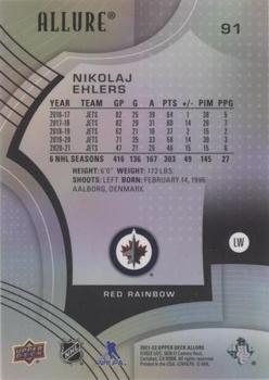 2021-22 Upper Deck Allure - Red Rainbow #91 Nikolaj Ehlers Back