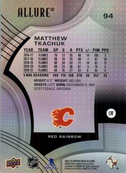 2021-22 Upper Deck Allure - Red Rainbow #94 Matthew Tkachuk Back