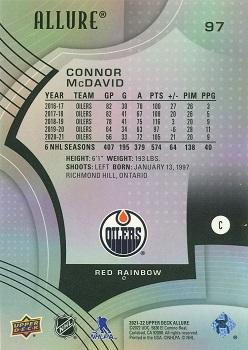 2021-22 Upper Deck Allure - Red Rainbow #97 Connor McDavid Back