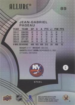 2021-22 Upper Deck Allure - Steel #89 Jean-Gabriel Pageau Back