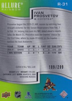 2021-22 Upper Deck Allure - Rainbow Green-Blue #R-31 Ivan Prosvetov Back