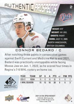 2021-22 SP Game Used CHL #2 Connor Bedard Back