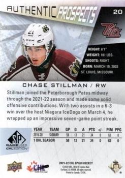 2021-22 SP Game Used CHL #20 Chase Stillman Back