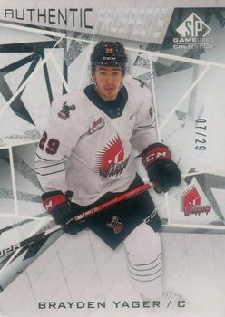 2021-22 SP Game Used CHL #65 Brayden Yager Front