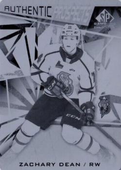 2021-22 SP Game Used CHL - Printing Plates Black #4 Zachary Dean Front