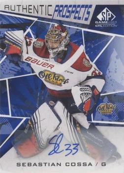 2021-22 SP Game Used CHL - Autographs Blue #15 Sebastian Cossa Front