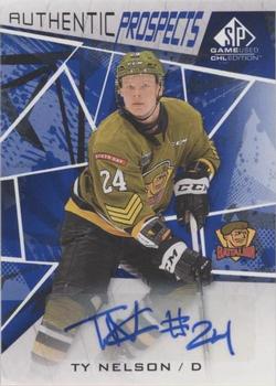 2021-22 SP Game Used CHL - Autographs Blue #17 Ty Nelson Front