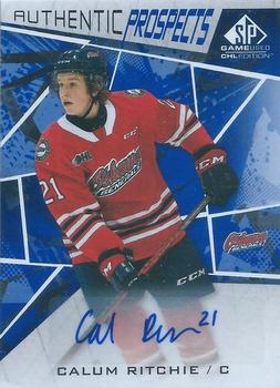 2021-22 SP Game Used CHL - Autographs Blue #19 Calum Ritchie Front
