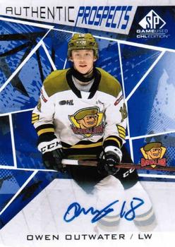 2021-22 SP Game Used CHL - Autographs Blue #43 Owen Outwater Front