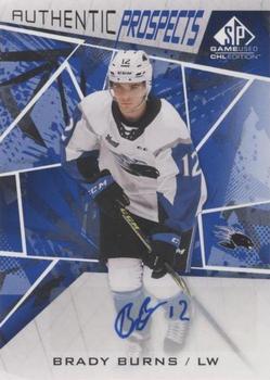 2021-22 SP Game Used CHL - Autographs Blue #54 Brady Burns Front
