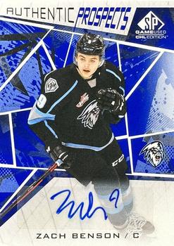 2021-22 SP Game Used CHL - Autographs Blue #58 Zach Benson Front
