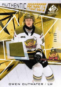 2021-22 SP Game Used CHL - Memorabilia Gold #43 Owen Outwater Front