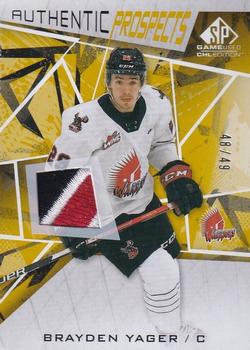 2021-22 SP Game Used CHL - Memorabilia Gold #65 Brayden Yager Front