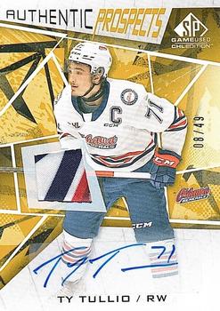 2021-22 SP Game Used CHL - Autograph Patch Gold #23 Tyler Tullio Front