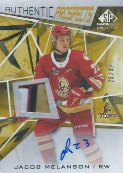 2021-22 SP Game Used CHL - Autograph Patch Gold #64 Jacob Melanson Front