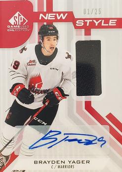 2021-22 SP Game Used CHL - New Style Autograph Jersey #NS-BY Brayden Yager Front