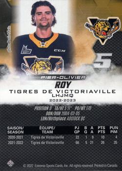 2022-23 Extreme Victoriaville Tigres (QMJHL) #NNO Pier-Olivier Roy Back