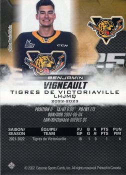 2022-23 Extreme Victoriaville Tigres (QMJHL) #NNO Benjamin Vigneault Back