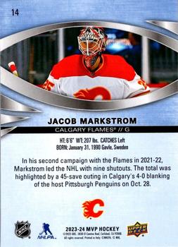 2023-24 Upper Deck MVP #14 Jacob Markstrom Back