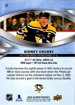 2023-24 Upper Deck MVP #31 Sidney Crosby Back