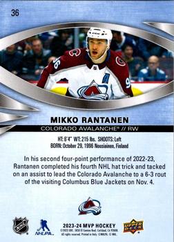 2023-24 Upper Deck MVP #36 Mikko Rantanen Back