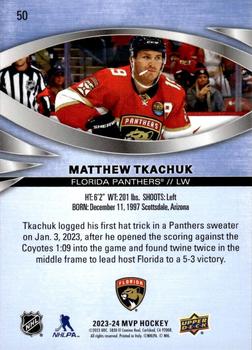2023-24 Upper Deck MVP #50 Matthew Tkachuk Back