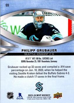 2023-24 Upper Deck MVP #69 Philipp Grubauer Back