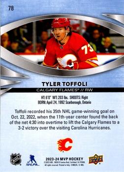 2023-24 Upper Deck MVP #78 Tyler Toffoli Back