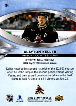 2023-24 Upper Deck MVP #84 Clayton Keller Back