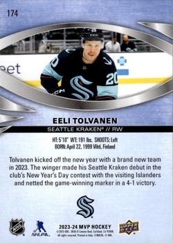 2023-24 Upper Deck MVP #174 Eeli Tolvanen Back