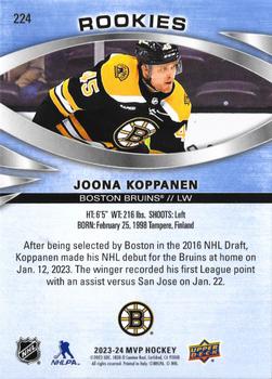 2023-24 Upper Deck MVP #224 Joona Koppanen Back